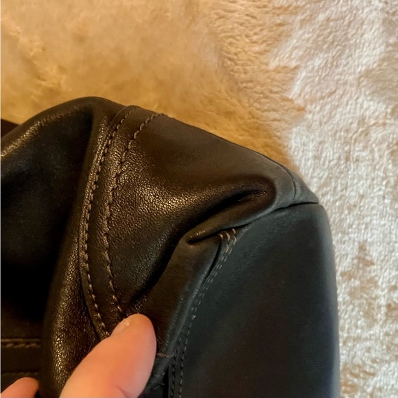 COACH Soft Black Leather Bag Purse Silver Hardware Clean Very Gently Used - Picture 13 of 15